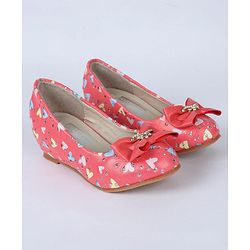 Cute Walk by Babyhug Bellies Heart Print - Coral