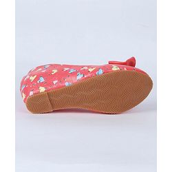 Cute Walk by Babyhug Bellies Heart Print - Coral