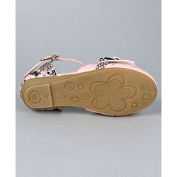 Cute Walk by Babyhug Party Wear Bellies Heart Applique - Pink
