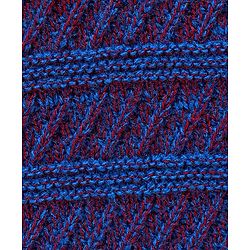 Babyhug Full Sleeves Stripe Sweater - Royal Blue Maroon