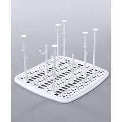 Babyhug 2 in 1 Bottle Drying Rack with Storage Box - Pink (Print May Vary)