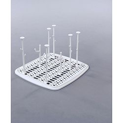 Babyhug 2 in 1 Bottle Drying Rack with Storage Box - Pink (Print May Vary)
