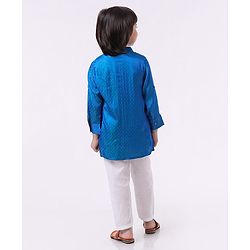 Babyhug Full Sleeves Kurta & Pyjama Set - Navy Blue