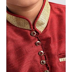 Babyhug Full Sleeves Kurta & Pyjama Set - Maroon