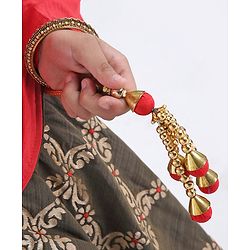 Babyhug Half Sleeves Floral Print Lehenga Set - Grey Pink - 18-24m Pink