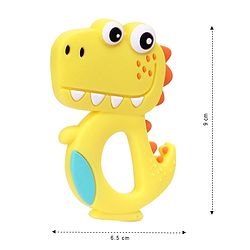 Babyhug Dino Shaped 100 % Silicone Teether - Yellow