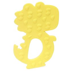 Babyhug Dino Shaped 100 % Silicone Teether - Yellow