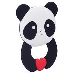 Babyhug 100% Silicone Teether Panda Print - Black & White
