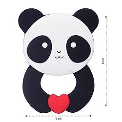 Babyhug 100% Silicone Teether Panda Print - Black & White