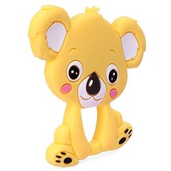 Babyhug 100% Silicone Teether Koala Print - Yellow