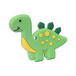 Babyhug 100% Silicone Teether Dinosaur Print - Green