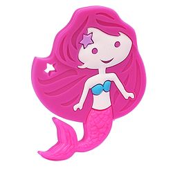 Babyhug 100% Silicone Teether Mermaid Print - Pink
