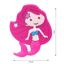 Babyhug 100% Silicone Teether Mermaid Print - Pink