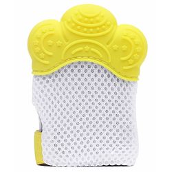 Babyhug Silicone Teether Mitten Glove Mitten Print - Yellow