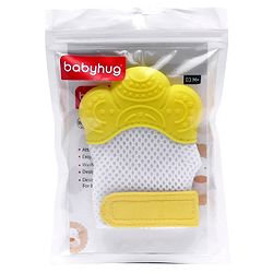 Babyhug Silicone Teether Mitten Glove Mitten Print - Yellow