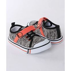 Cute Walk by Babyhug Canvas Shoes - Black - 28 Black
