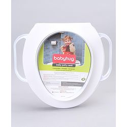 Babyhug Soft Potty Seat With Handle Flamingo Print - Pink