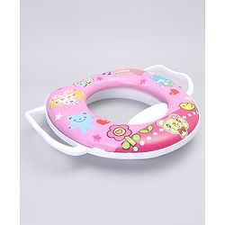 Babyhug Soft Potty Seat With Handle Bear Print - Pink