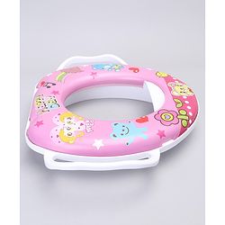 Babyhug Soft Potty Seat With Handle Bear Print - Pink