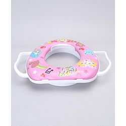 Babyhug Soft Potty Seat With Handle Bear Print - Pink