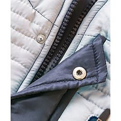 Babyhug Full Sleeves Padded Jacket With Side Pockets - Grey