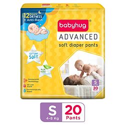 Babyhug Advanced Pant Style Diapers Small (S) Size - 20 Pieces