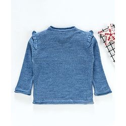 Babyhug Full Sleeves Pullover Sweater - Blue