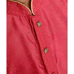 Babyhug Full Sleeves Printed Kurta & Pajama Set - Pink Golden