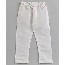 Babyhug Full Sleeves Kurta And Pyjama Set Embroidered - Yellow White