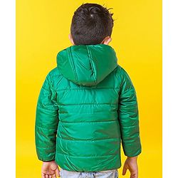 Babyhug Full Sleeves Hooded Jacket - Green