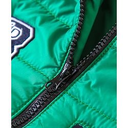 Babyhug Full Sleeves Hooded Jacket - Green