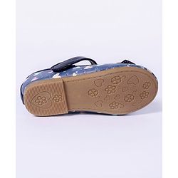 Cute Walk By Babyhug Floral Embellished Party Wear Bellies - Blue
