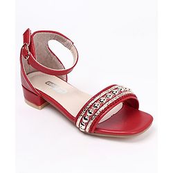 Cute Walk by Babyhug Party Wear Sandals - Red