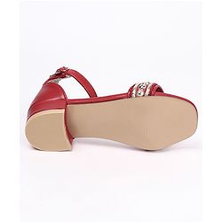 Cute Walk by Babyhug Party Wear Sandals - Red
