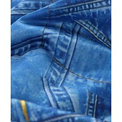 Babyhug Free Size Reusable Cloth Diaper With Insert Denim Print - Blue