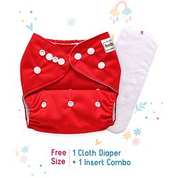 Babyhug Free Size Reusable Cloth Diaper With Insert - Green