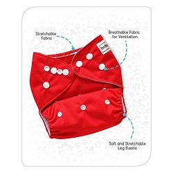 Babyhug Free Size Reusable Cloth Diaper With Insert - Green