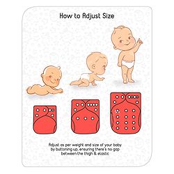 Babyhug Free Size Reusable Cloth Diaper With Insert - Green