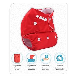 Babyhug Free Size Reusable Cloth Diaper With Insert - Green