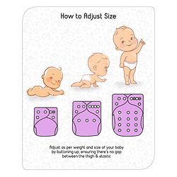 Babyhug Free Size Reusable Cloth Diaper With Insert - Green