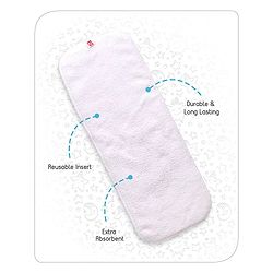 Babyhug Free Size Reusable Cloth Diaper With Insert Monster Print - Blue (Packaging May Vary)