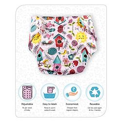 Babyhug Free Size Reusable Cloth Diaper With Insert - White (Packaging May Vary)