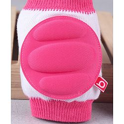 Babyhug Elbow & Knee Protection Pads Pink and White (Design May Vary)