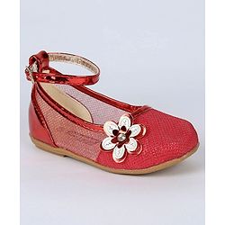 Cute Walk by Babyhug Floral Motif Bellies - Red