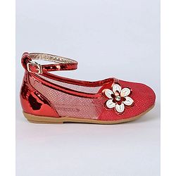 Cute Walk by Babyhug Floral Motif Bellies - Red