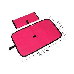 Babyhug Diaper Changing Mat Pack of 2 - Pink Grey - 57.5 x 32.5 cm Pink