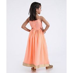Babyhug Singlet Full Length Gown - Peach