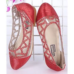 Cute Walk by Babyhug Bellies Glitter Pattern - Red