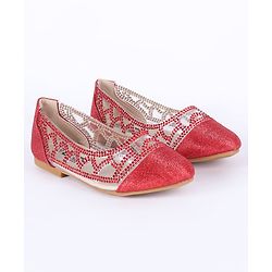Cute Walk by Babyhug Bellies Glitter Pattern - Red
