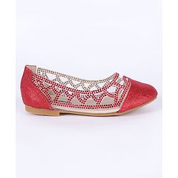 Cute Walk by Babyhug Bellies Glitter Pattern - Red